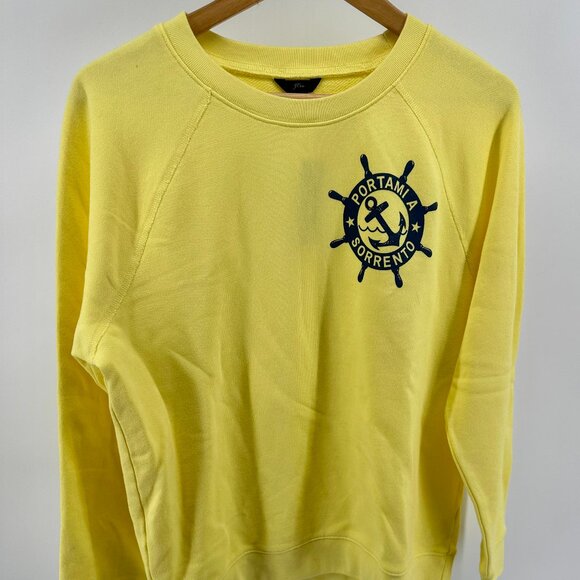 NWT - J. Crew Portami a Sorrento Yellow Crewneck Sweatshirt | Large | Amalficore - Picture 1 of 8
